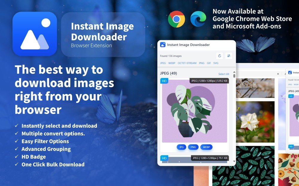 Instant Image Downloader - Browser Extension